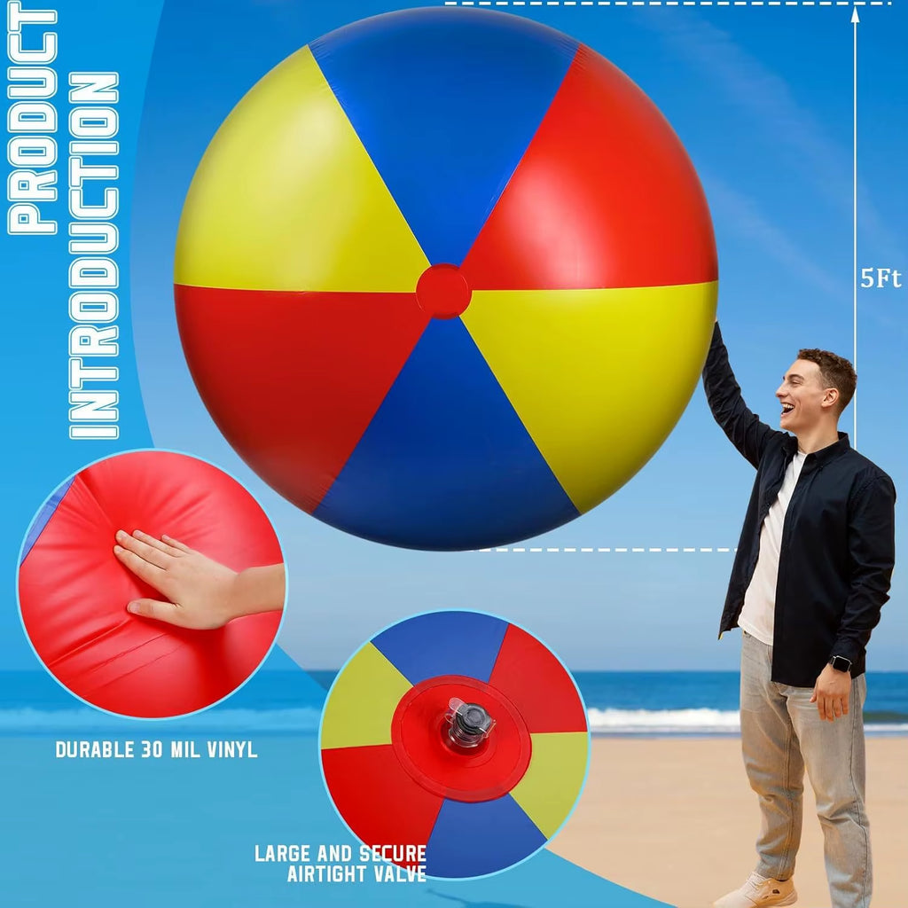 Large Beach Balls PVC Inflatable Outdoor Game Props Water Tosses Lawn Toys School Party Balloons 70-200Cm
