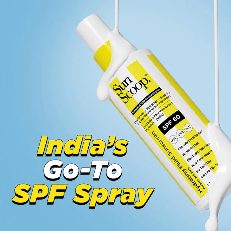Hydrating Fluid Sunscreen for Face & Body | SPF 60 PA++++| In-Vivo Tested - 125Ml