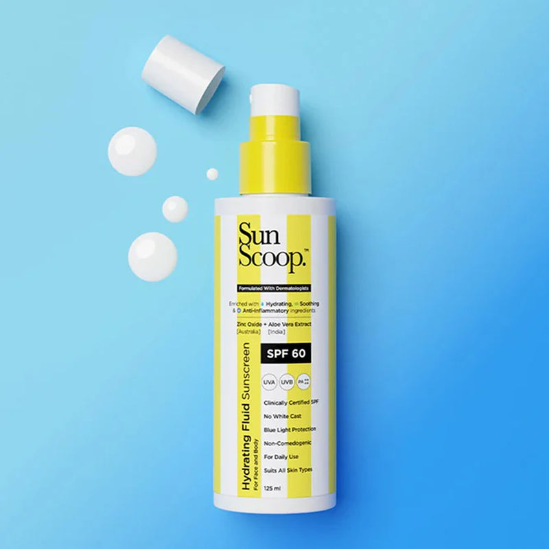 Hydrating Fluid Sunscreen for Face & Body | SPF 60 PA++++| In-Vivo Tested - 125Ml