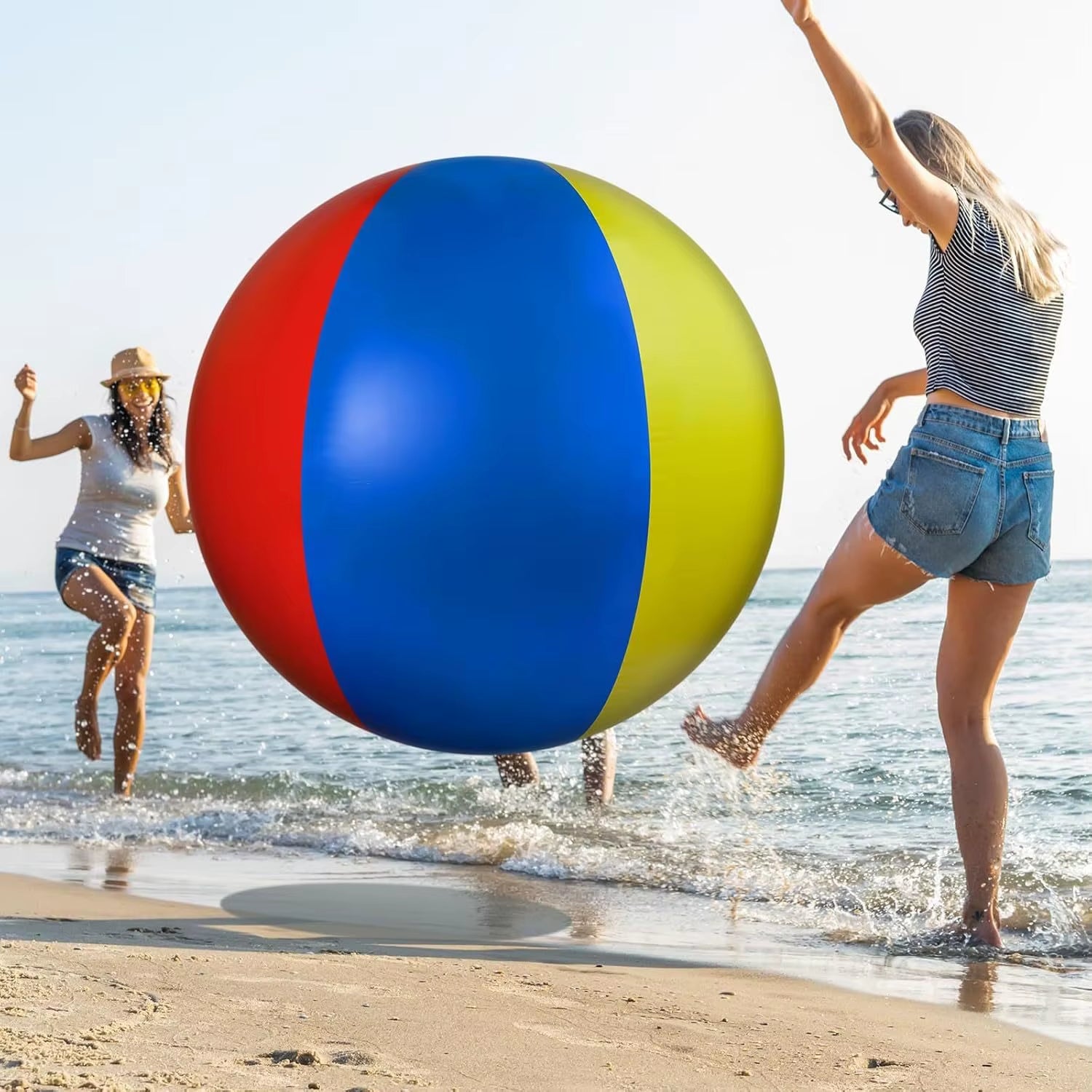 Large Beach Balls PVC Inflatable Outdoor Game Props Water Tosses Lawn Toys School Party Balloons 70-200Cm