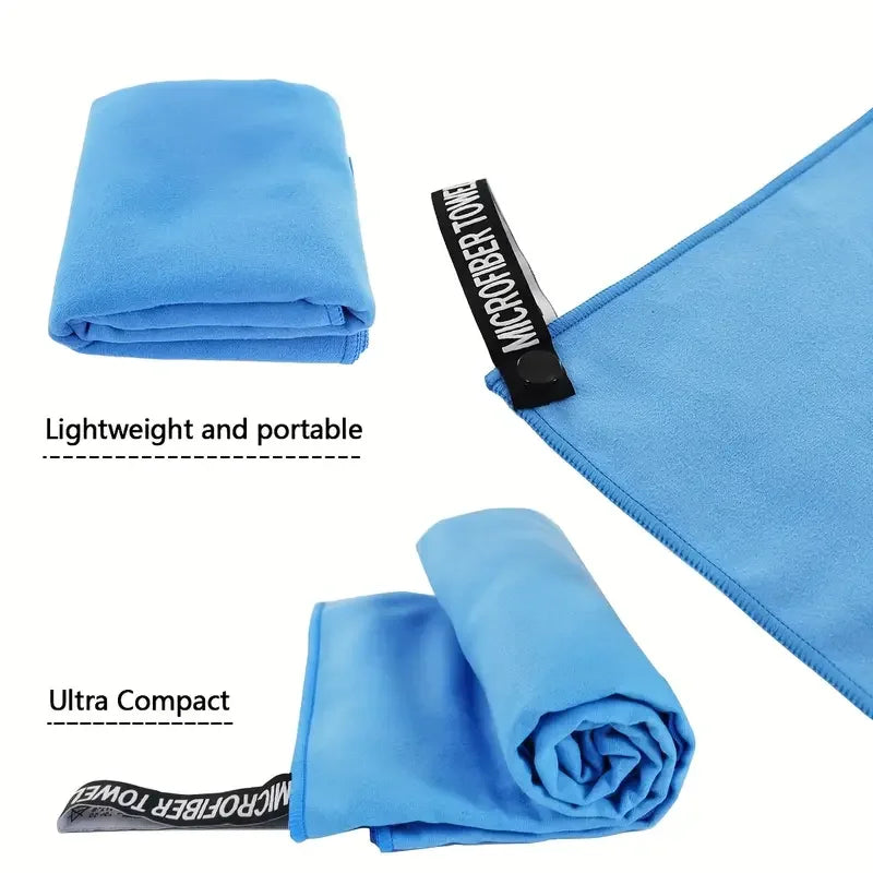 1Pc Outdoor Sports Quick Drying Towel, Microfiber Swimming Towel, Non-Sticky Sand Beach Towel，Suitable for Travel