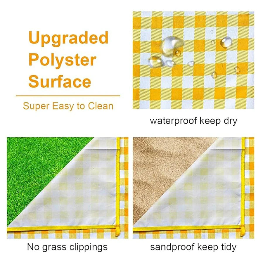 Extra Large Picnic Blanket Beach Blankets,Outdoor Foldable Waterproof Sand Mat for Beach Camping Hiking Travel Family