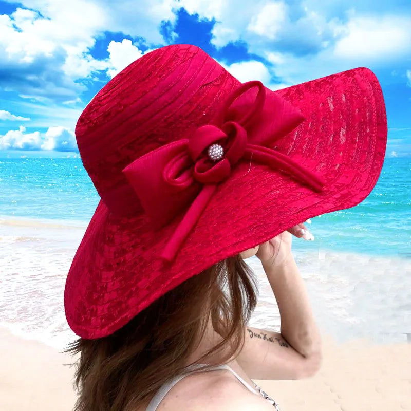 Hats for Women in Summer, Beach Hats, Seaside Outings, Face Covering, Sun Protection, Large Brim Sun Hats, Foldable Sun Hats