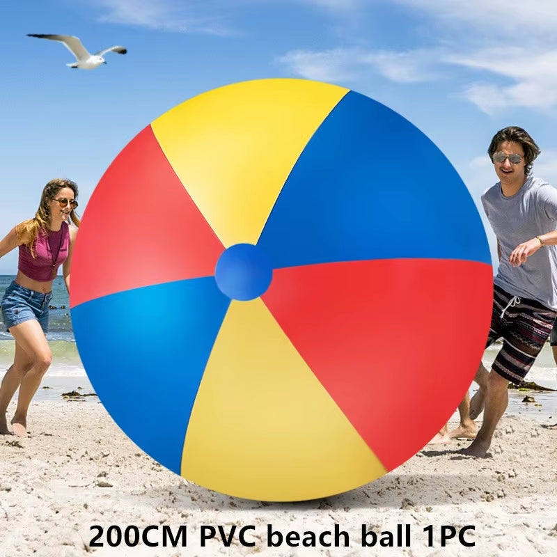 Large Beach Balls PVC Inflatable Outdoor Game Props Water Tosses Lawn Toys School Party Balloons 70-200Cm